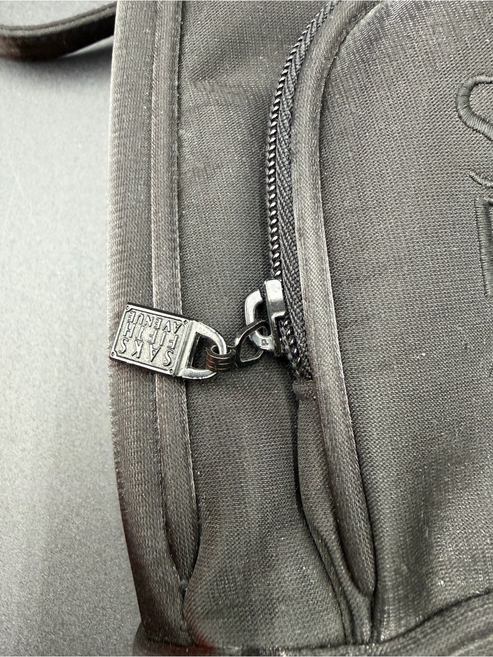 Saks Fifth Avenue Black Unisex Mini Backpack - Picture 2 of 11